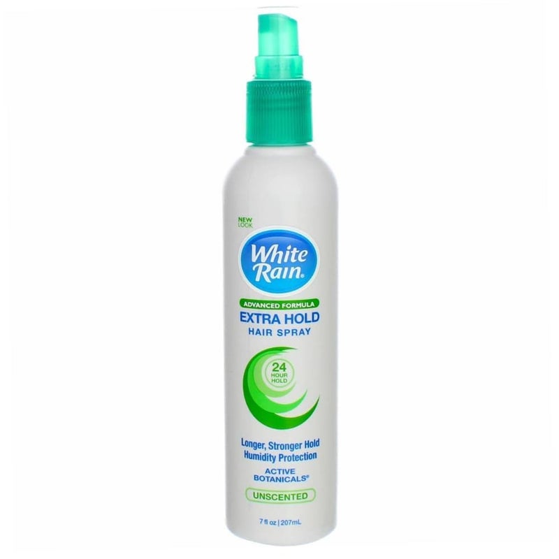 White Rain Hairspray Extra Hold Unscented, 7 oz (Pack of 3) - Non-Aerosol Hair Spray Extra Hold for Men & Women, Advanced Formula with Humidity Protection, Fragrance-Free, Non-Sticky, All Hair Types - Image 1
